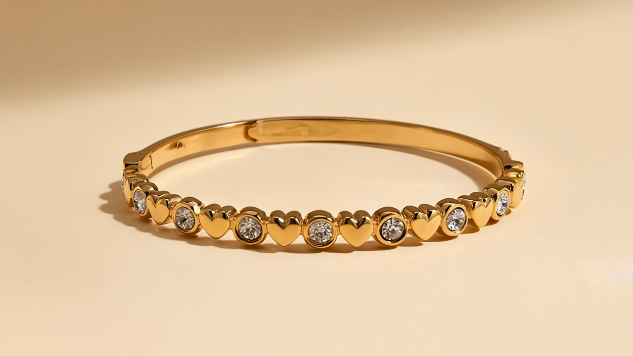 Heart Stone Bangle-0