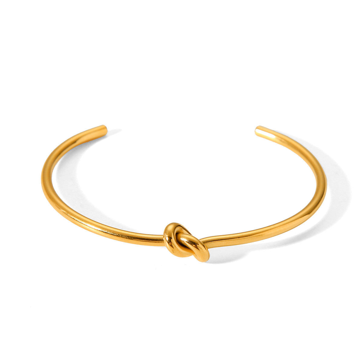 Knot Open Gold Bangle