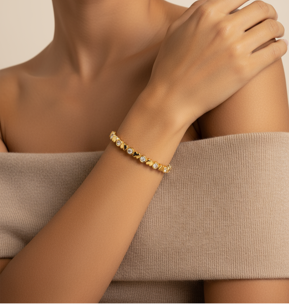 Heart Stone Bangle-1
