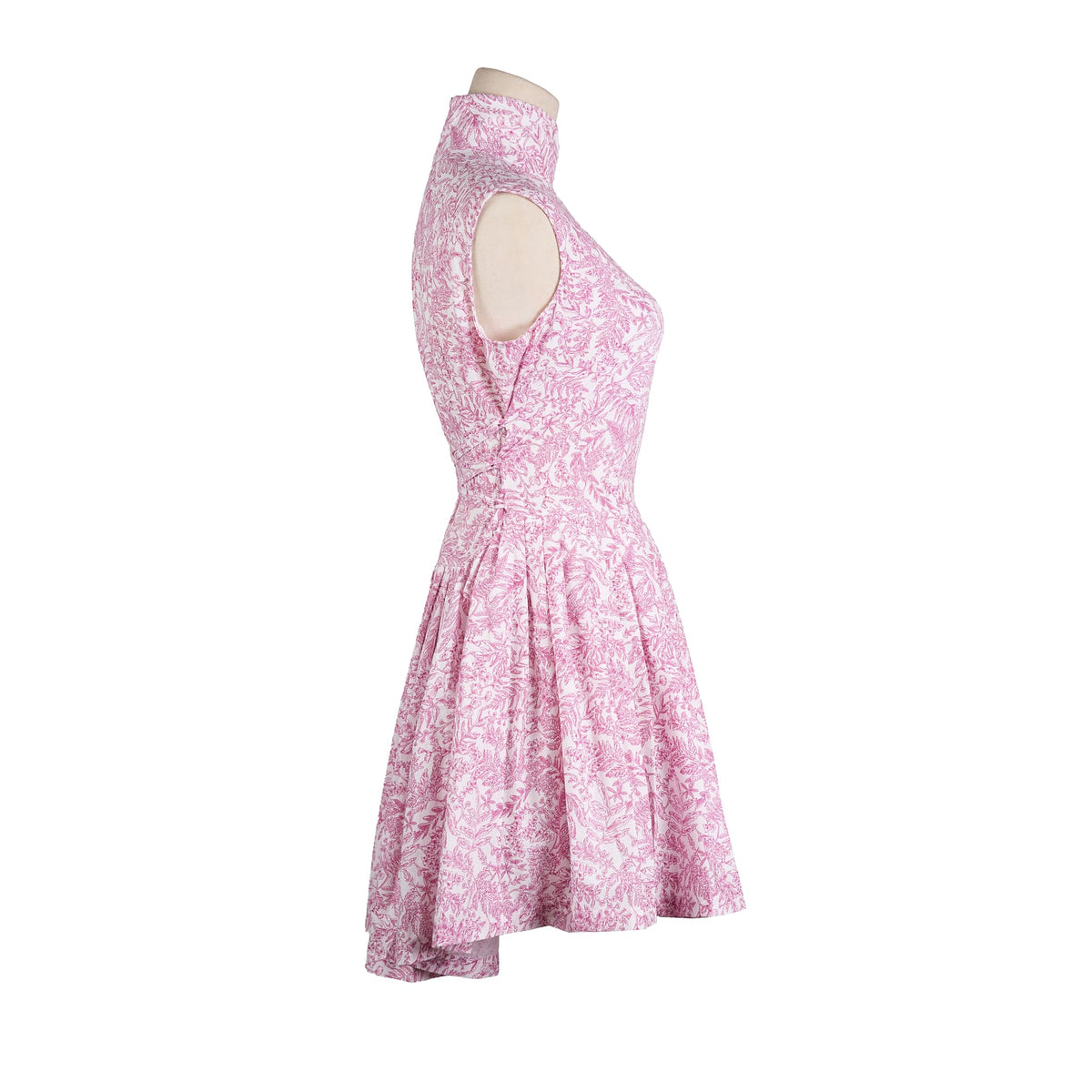Tie Knife Pleat Ultra-Short Qipao