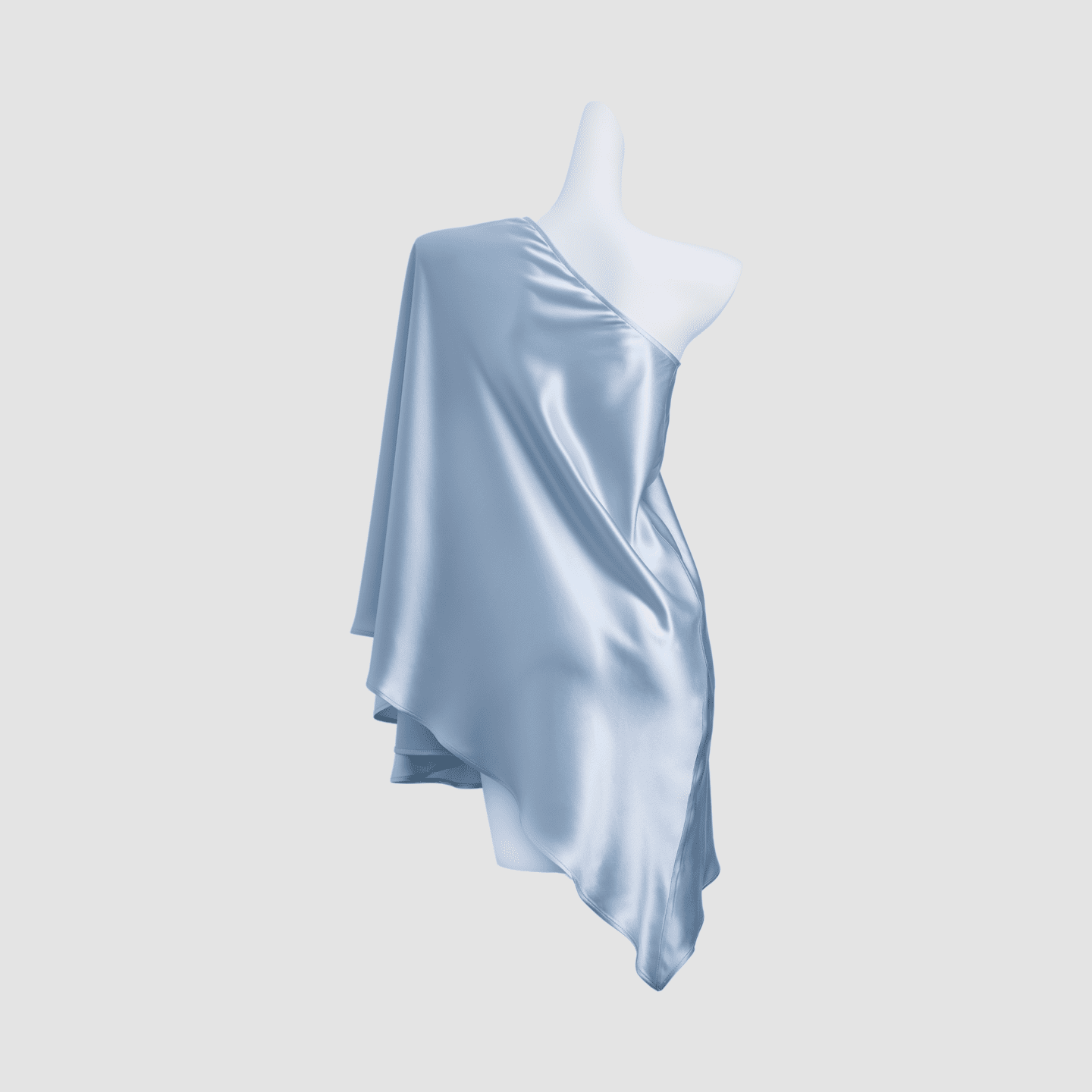 Asymmetrical One-Shoulder Handkerchief Ruffle Top