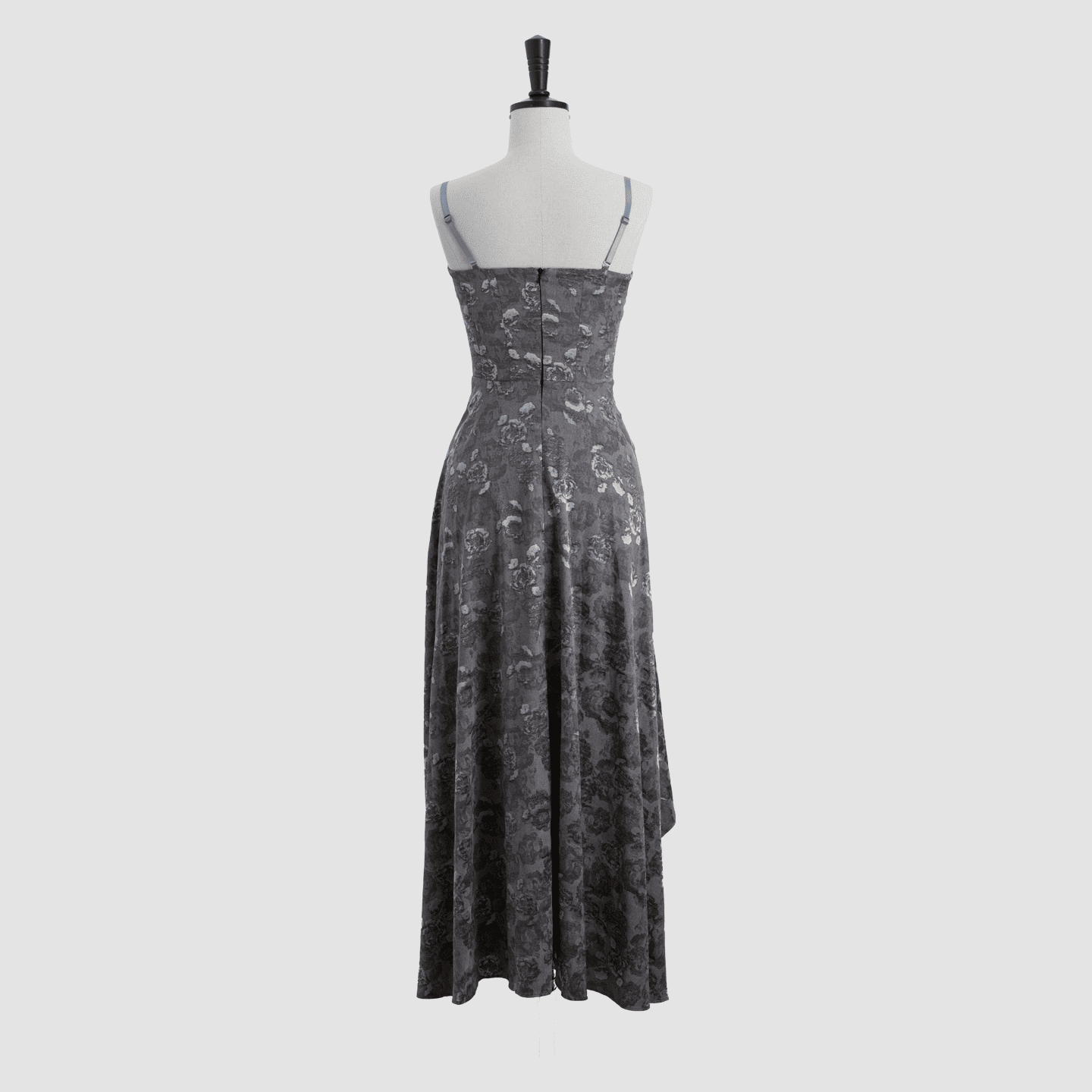 Self-Adjustable Double-Side Gathered Tea-Length Dress