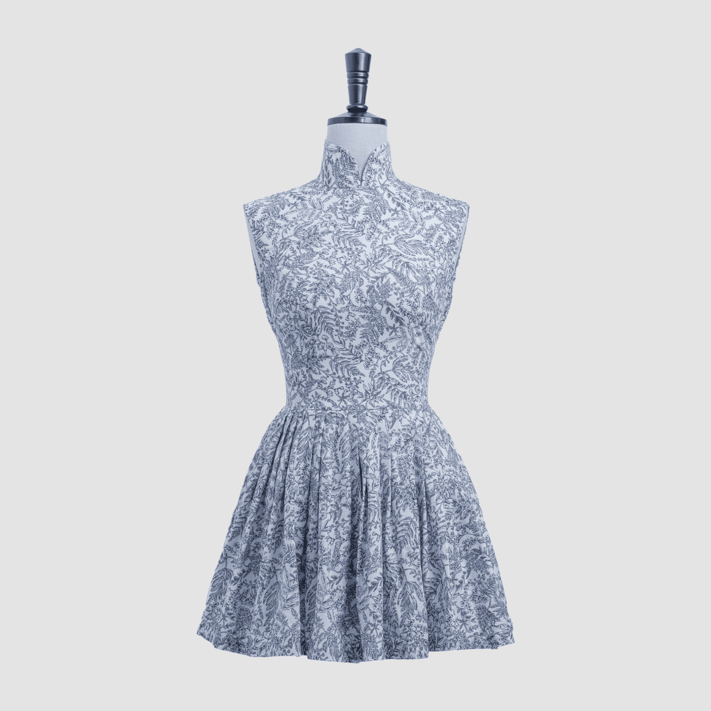 Tie Knife Pleat Ultra-Short Qipao