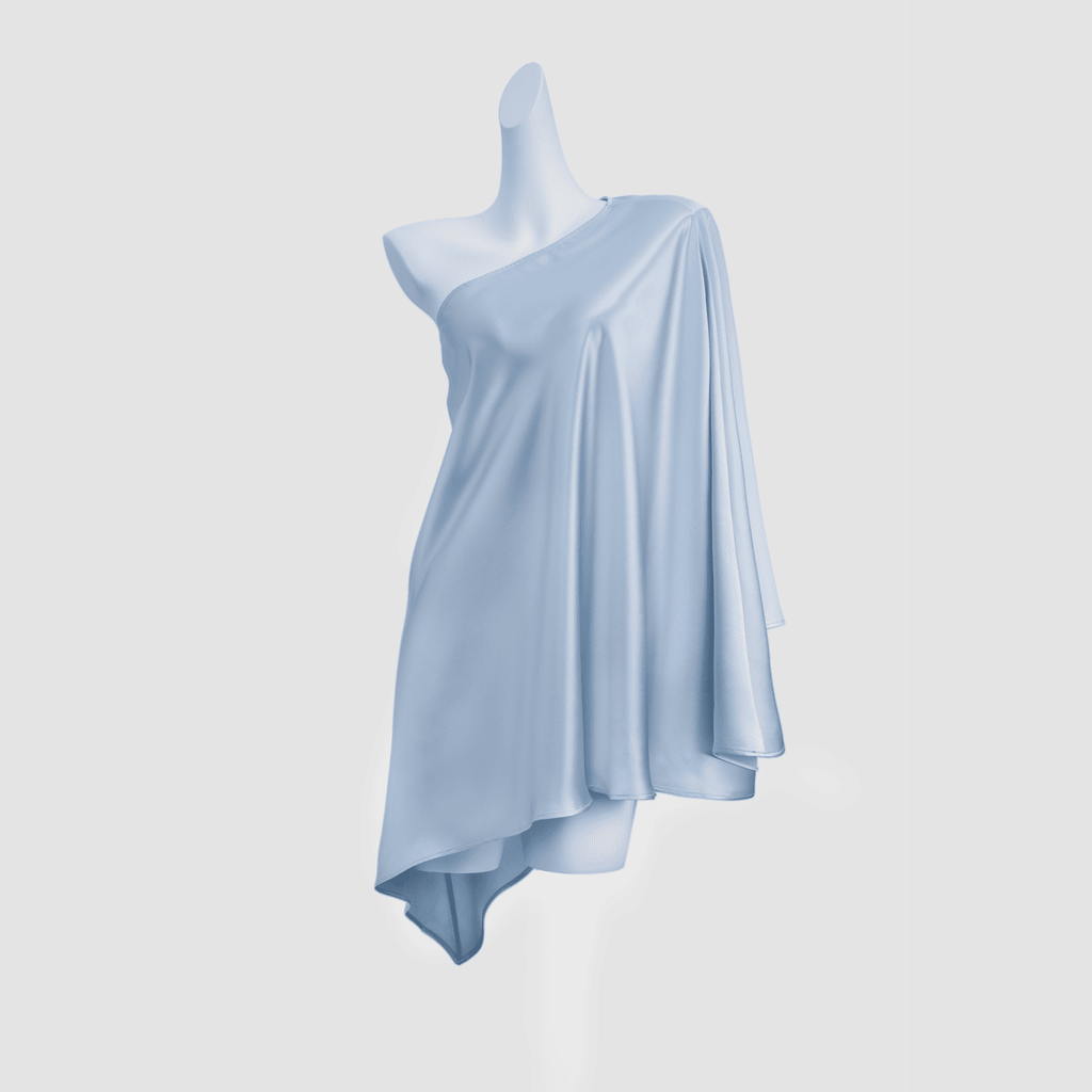 Asymmetrical One-Shoulder Handkerchief Ruffle Top