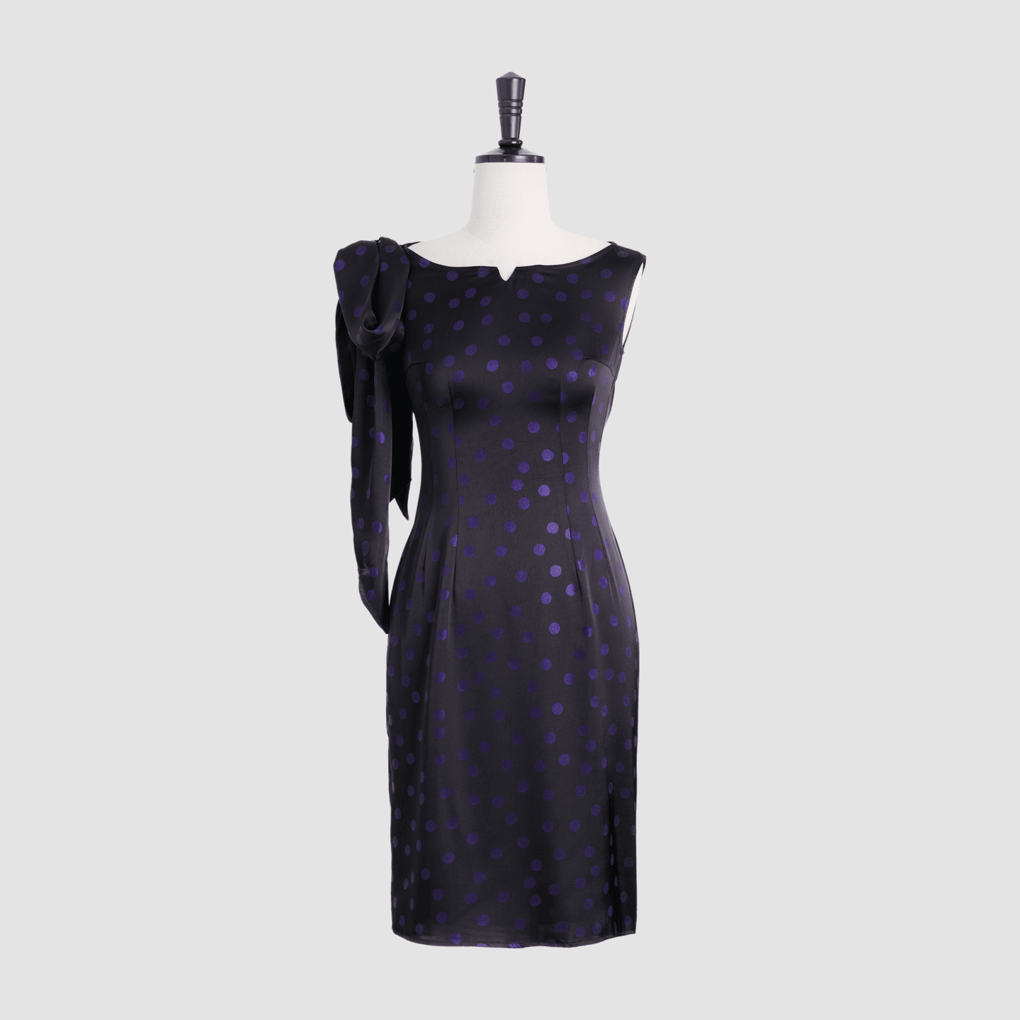 Boat Neck Tulip Midi Dress with Sash