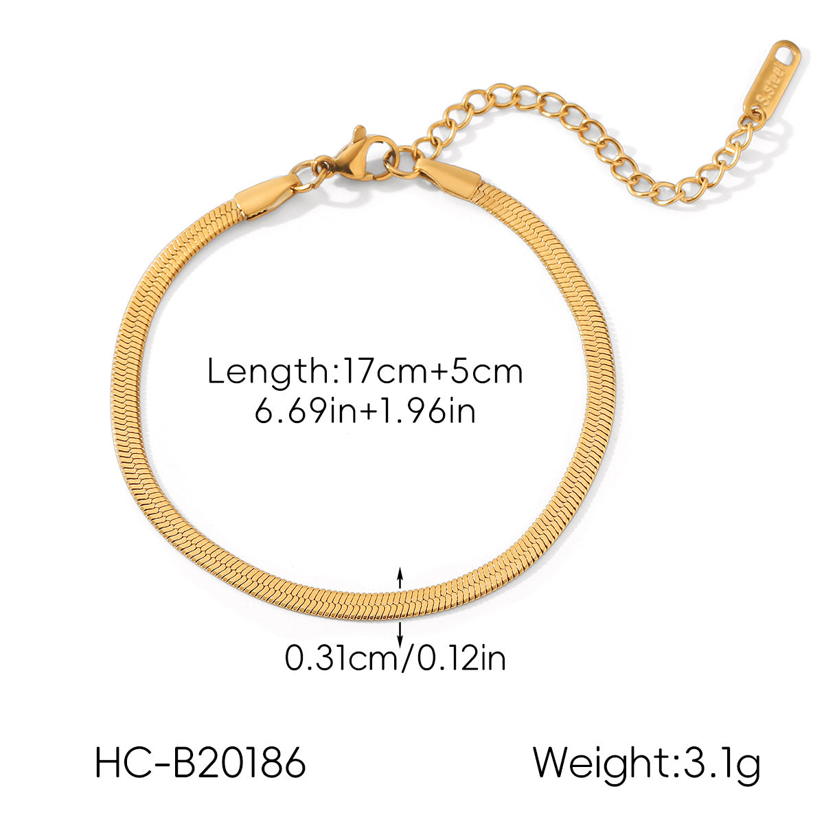Minimalist 18K Gold Chain Bracelet – 8 Classic Styles