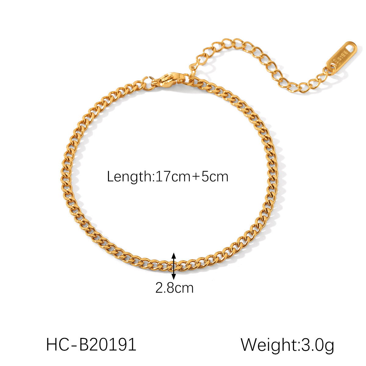 Minimalist 18K Gold Chain Bracelet – 8 Classic Styles