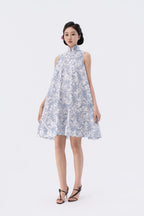 Off-Shoulder A-Line Knee-Length Qipao