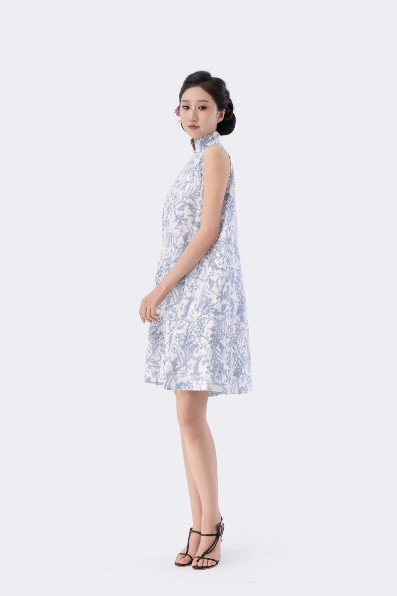 Off-Shoulder A-Line Knee-Length Qipao