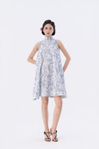 Off-Shoulder A-Line Knee-Length Qipao