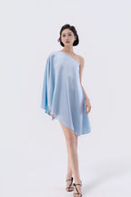 Asymmetrical One-Shoulder Handkerchief Ruffle Top