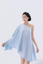 Asymmetrical One-Shoulder Handkerchief Ruffle Top