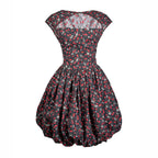 Flutter Sleeve Tie Bubble Miniskirt