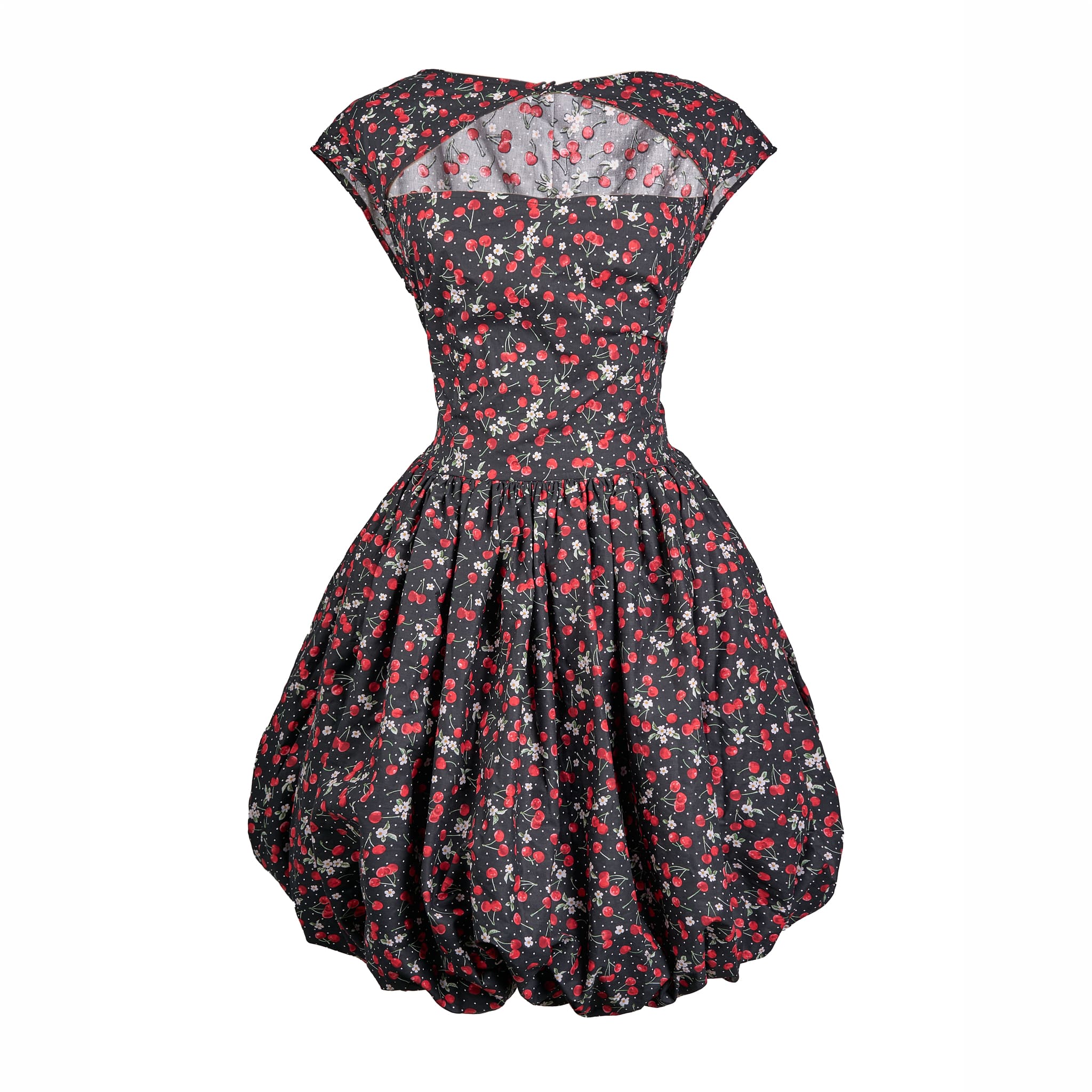 Flutter Sleeve Tie Bubble Miniskirt