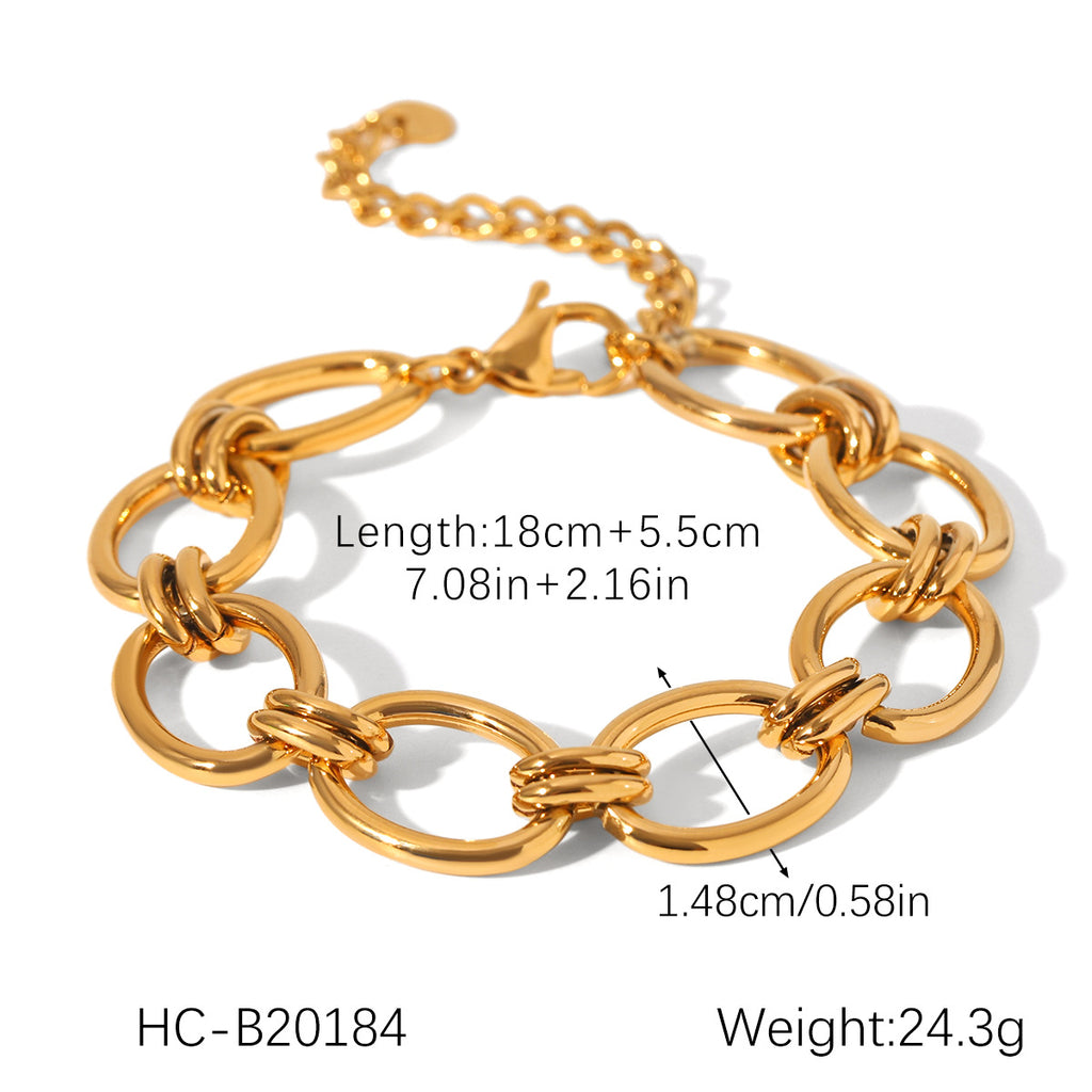 Minimalist Oval Link Bracelet