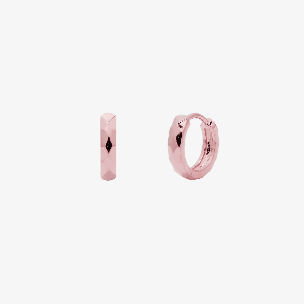 Hammered huggie earring-6