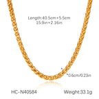 Gold Rope Chain Necklace