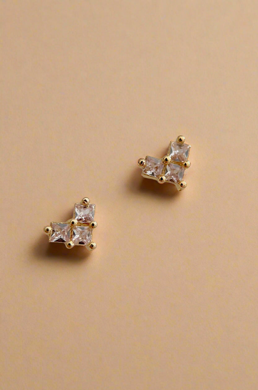 Heart Cubic Zirconia Studs