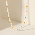 White Shell Bead Necklace – Beach Day Essential