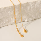Y-Drop Chain Necklace – 18K Gold-Plated with Simulated Zirconia