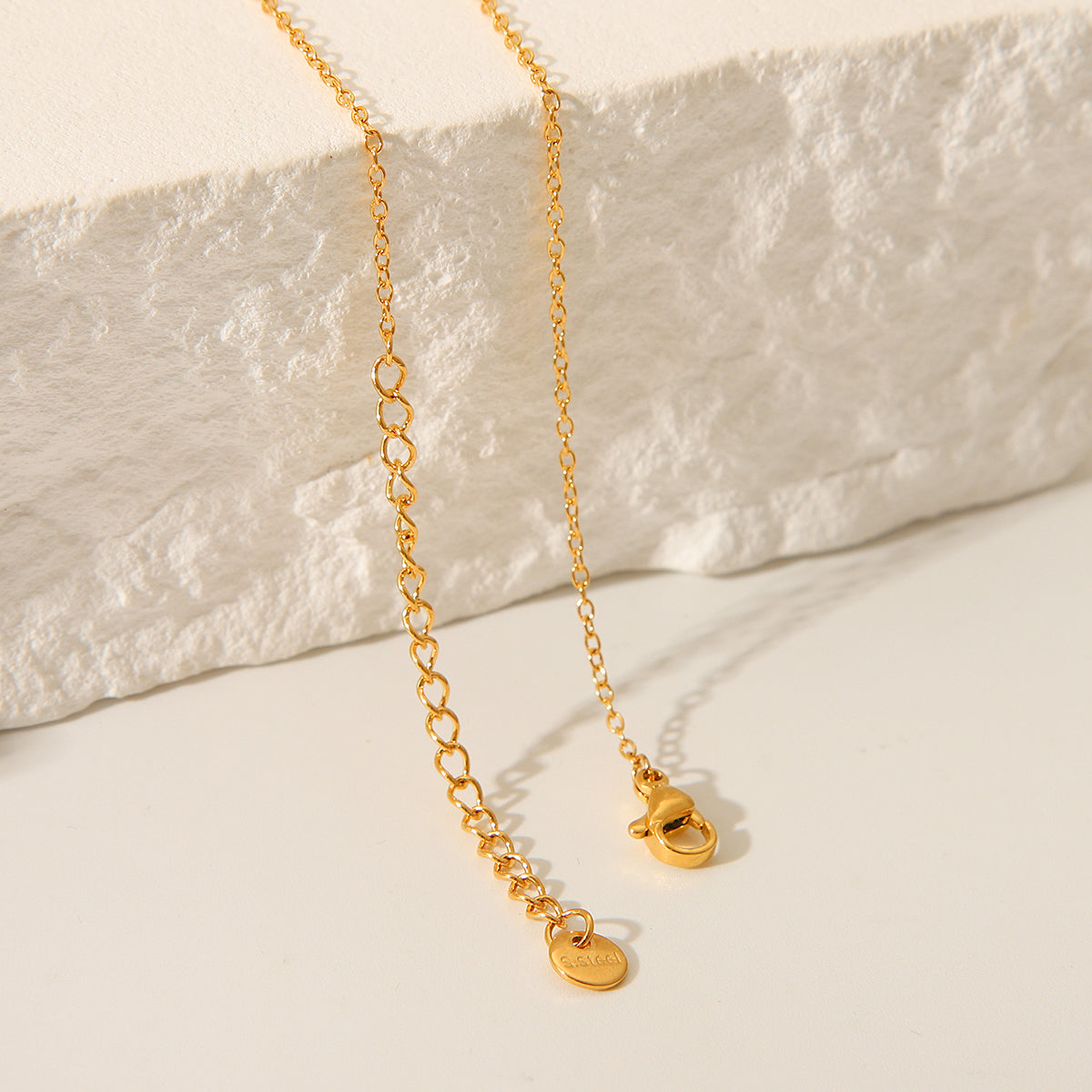 Y-Drop Chain Necklace – 18K Gold-Plated with Simulated Zirconia