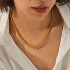 Gold Rope Chain Necklace