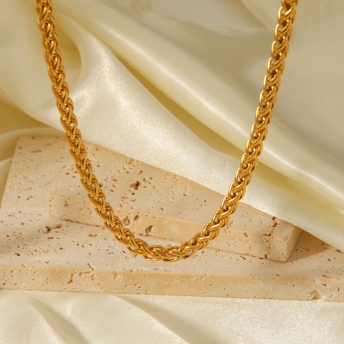 Gold Rope Chain Necklace