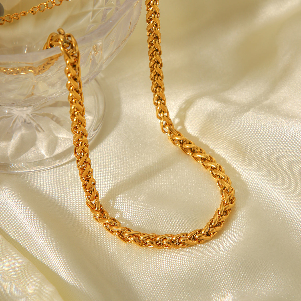Gold Rope Chain Necklace
