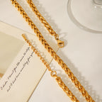 Gold Rope Chain Necklace