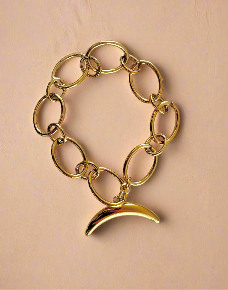Silver Lunar Link Bracelet-1
