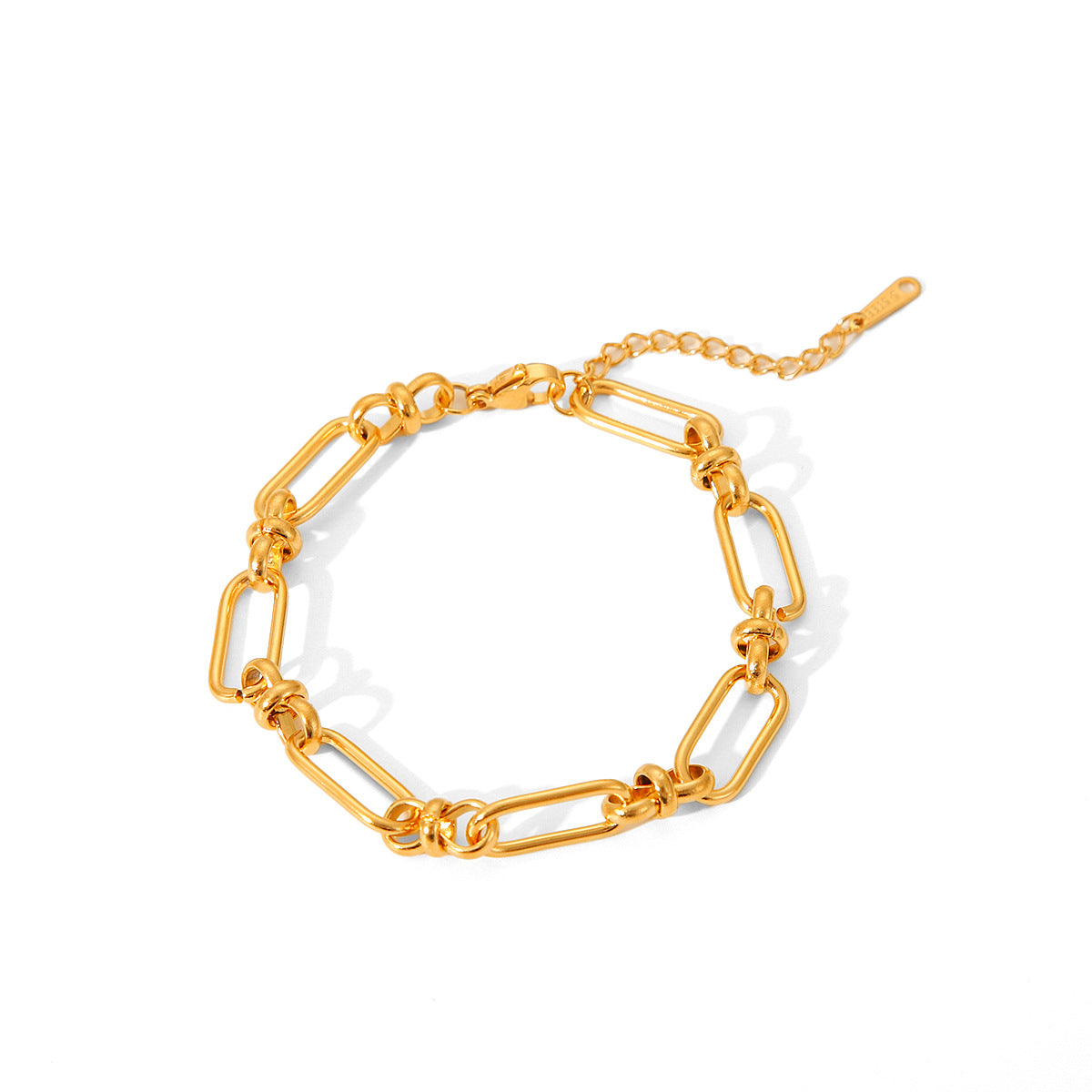 Modern Minimalist Geometric Link Bracelet