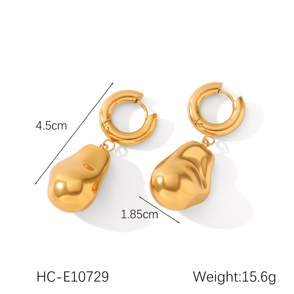 Molten Baroque Drop Earrings - 18K Gold & Silver-Plated