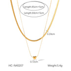 Layered Snake Chain Necklace – 18K Gold Minimalist Jewelry