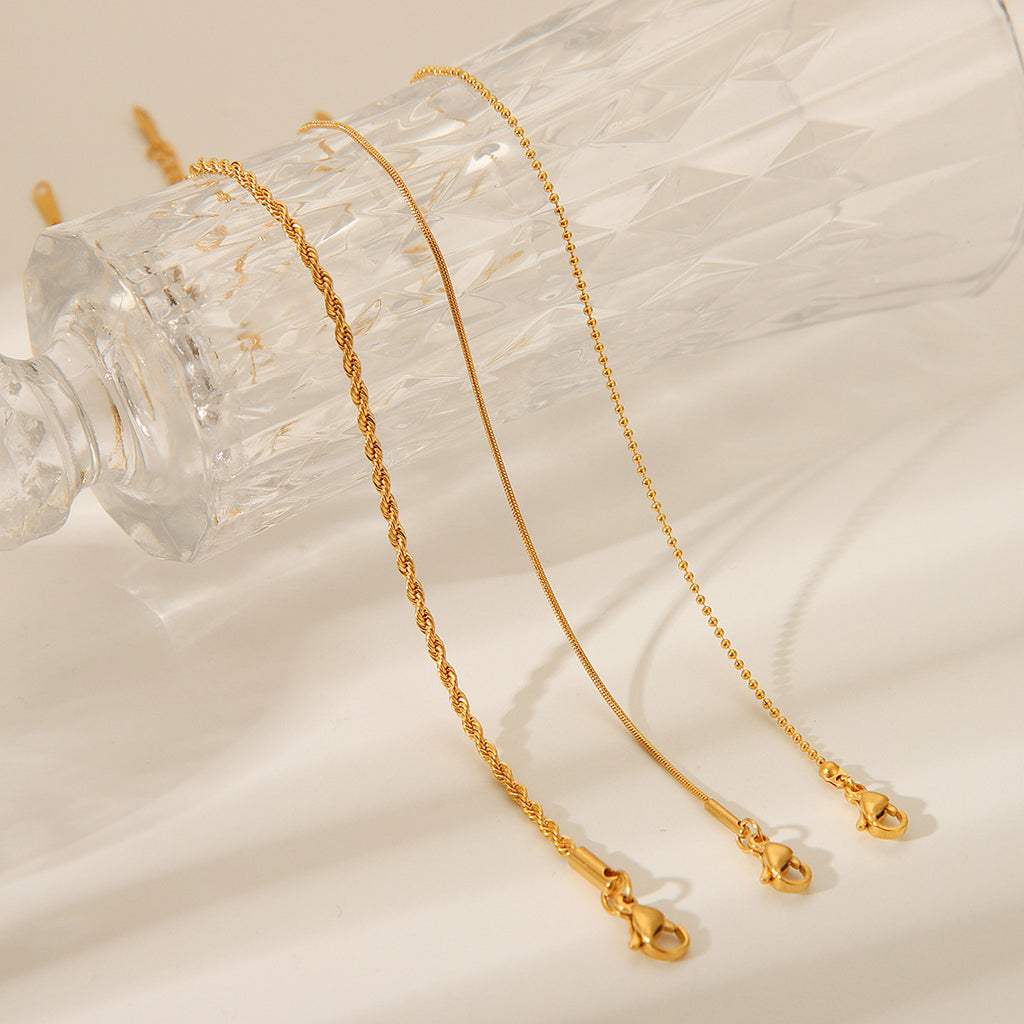 3-Piece Gold Chain Bracelet Set