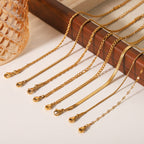 Minimalist 18K Gold Chain Bracelet – 8 Classic Styles