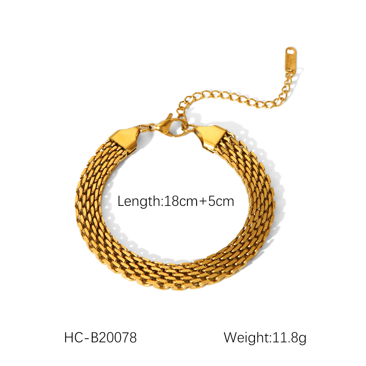 Bold Gold Watch Band Bracelet