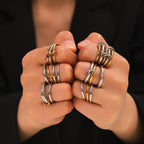 Mixed Metal Chain Link Ring