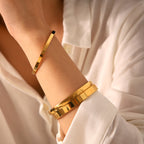 3-Piece Gold Bangle Bracelet Set