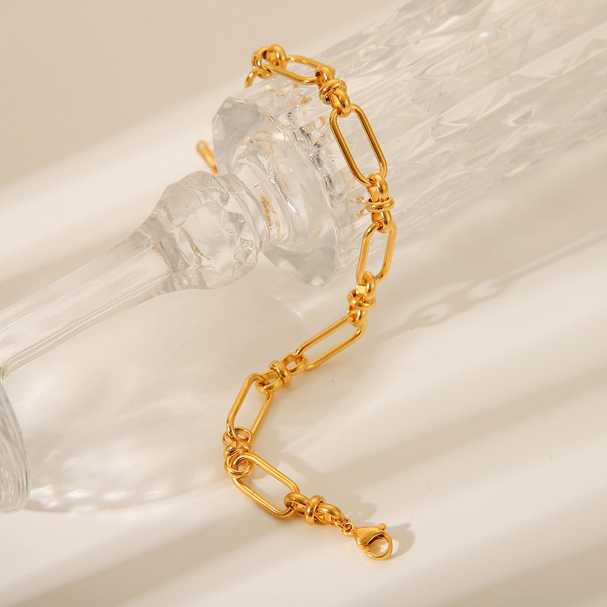 Modern Minimalist Geometric Link Bracelet