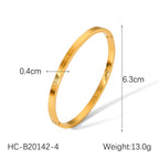 3-Piece Gold Bangle Bracelet Set