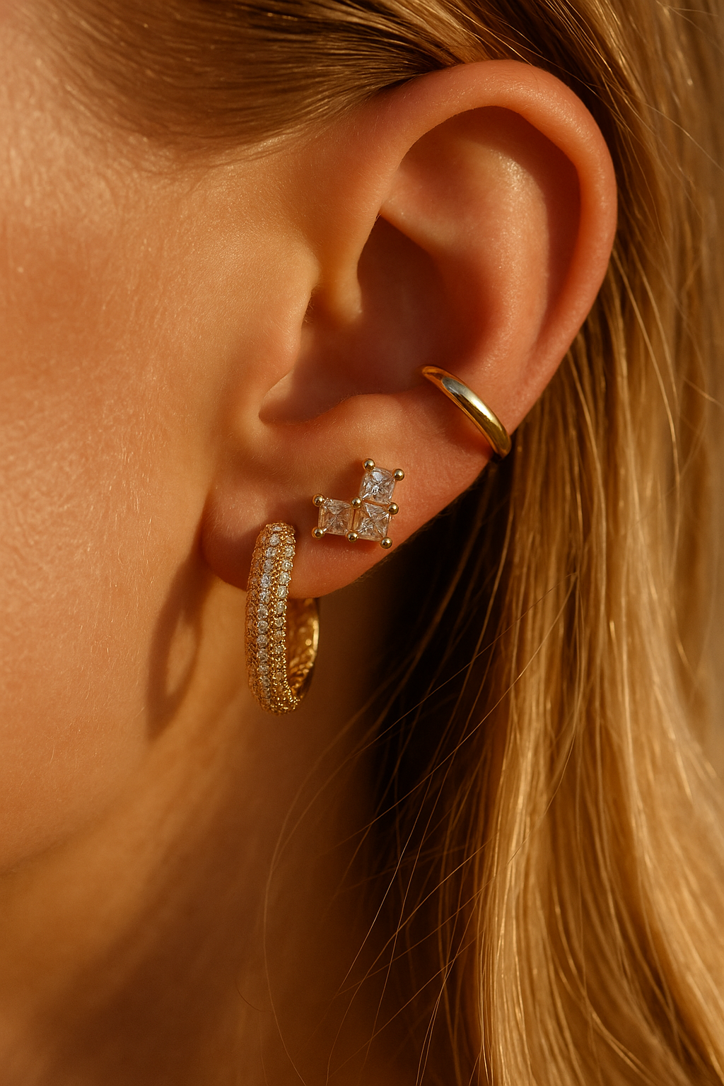 Heart Cubic Zirconia Studs